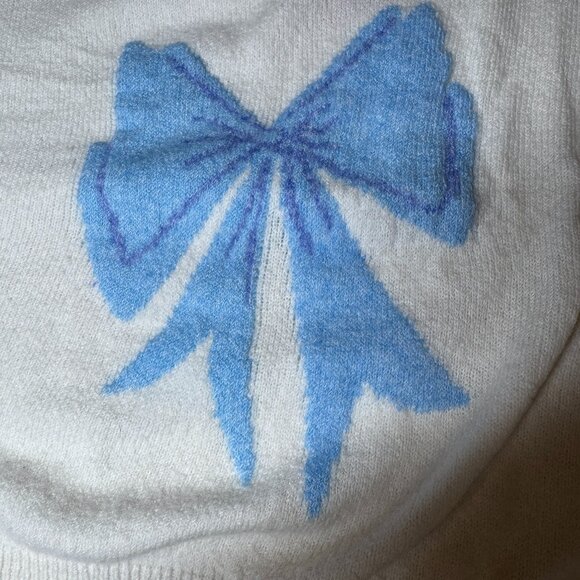 Jessica Simpson Blue Bow Wool Jumper Sweater Size XL NEW WITH TAG - Picture 2 of 7